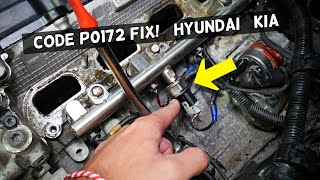 HYUNDAI KIA GDI CODE P0172 SYSTEM TOO RICH BANK 1 FIX GDI 16 18 20 24 25 [upl. by Eeloj]