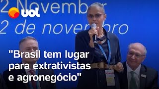 Brasil tem lugar para extrativistas e agronegócio diz ministra Marina Silva na COP29 [upl. by Ojok]