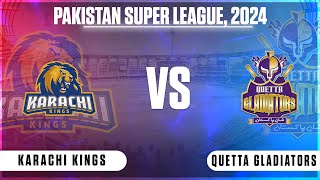 🔴 Live Karachi Kings Vs Quetta Gladiators Live – Match 16  KAR vs QUE Live  Pakistan Super League [upl. by Enitsuj883]