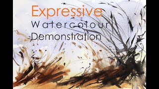 December Grasses Expressive Watercolour Demonstration [upl. by Snashall416]