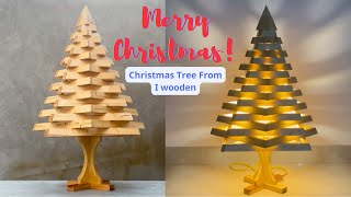 How To Make A 3D Wooden Christmas Tree  Great Ideas For Christmas [upl. by Hayalat780]