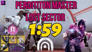 FAST Perdition Master Lost Sector Under 2 Mins on Hunter Solo Flawless  Destiny 2 Episode Echoes [upl. by Aruabea]