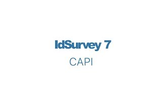 IdSurvey software  CAPI interface  English [upl. by Assiram]