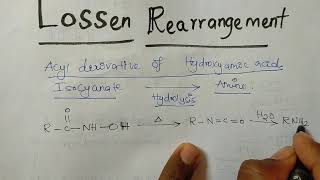 lossen rearrangement reaction mechanismTRBPOLY TRBNETSETIITJAMtamilSANTHOSHCHEMISTRY [upl. by Willdon]