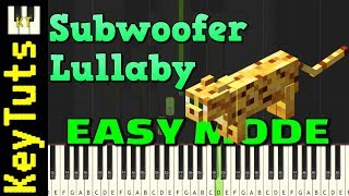 Subwoofer Lullaby from Minecraft  Easy Mode Piano Tutorial Synthesia [upl. by Lainahtan]