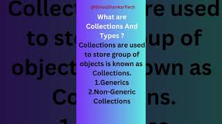 What is collections in C dotnet c ShivaShankarTech [upl. by Atrice]