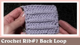 Crochet Rib Stitch Way7 Back Loop Half Double Crochet [upl. by Lyrac133]