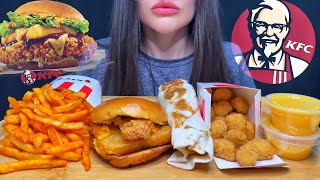 KFC  CHICKEN BURGER  SPICY FRIES  MUKBANG ASMR  EATING SOUNDS [upl. by Virgil]