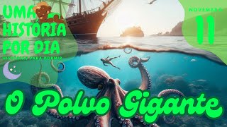 🎧UMA HISTÓRIA POR DIA  ÁUDIO LIVRO INFANTIL PARA DORMIR  11 DE NOVEMBRO  O POLVO GIGANTE 🐙 [upl. by Dusen]