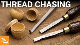 Hand Thread Chasing with Allan Batty Woodturning Howto [upl. by Schug]