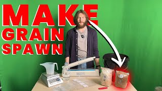 How To Make Grain Spawn For Mushroom Growing in 30 minutes  EASY METHOD [upl. by Lamont]