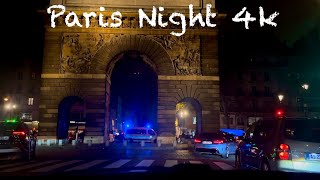 Paris night 4k  Drive Barbes Châtelet [upl. by Harrison107]