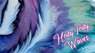 Hoity Toity Waves✨️Gorgeous Acrylic Wispy Split Cup Pour Featuring NEW SUP Hoity Toity [upl. by Raffin]