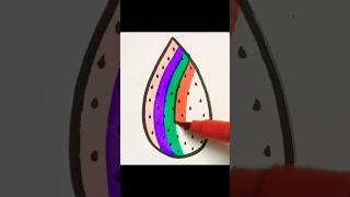 Easy Watermelon🍉 Drawing 🍉 art ytshorts satisfying creative [upl. by Aleira533]