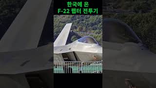 한국에 배치된 F22 랩터 스텔스 전투기 미공군 항공기 한국 공군 기지 비행 착륙 조종사 파일럿 항공기 [upl. by Gautier]