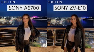 Sony A6700 Vs Sony ZVE10  Camera Test Comparison [upl. by Nosirrah634]