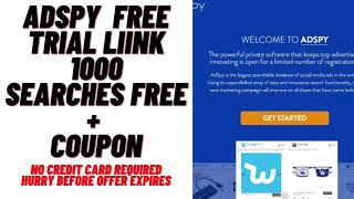 Adspy Free Trial Coupon Link 1000 SEARCHES FREE 200 Working Coupon Codeshorts [upl. by Tammara]