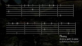 Skyrim Music  Dovahkiin Dragonborn Full Acoustic Guitar Tab by Ebunny Fingerstyle How to Play [upl. by Ardek]