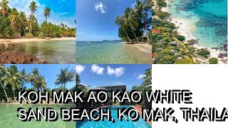 Koh Mak Ao Kao White Sand Beach Ko Mak Thailand [upl. by Aihsenrad580]