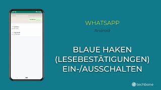 Blaue Haken einausschalten  WhatsApp Android [upl. by Everrs272]