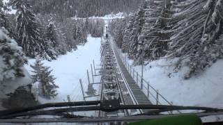 Riding the FracheyAlpe Ciacerio Funicular Champoluc [upl. by Annayak]