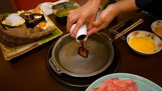 308 Luxury Sukiyaki Hotpot Course in Tokyo Japan [upl. by Oisacin]