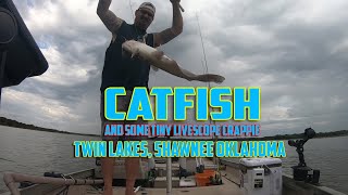 Catfish and tiny Crappie Shawnee OKLA Twin Lakes [upl. by Ushijima]