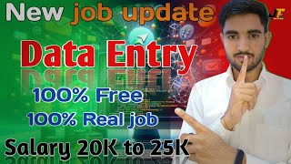 quot🚀New Job Update  Data Entry JOB 💼  100 Real amp Free ₹20K to 25K 💸 Apply Now newjobupdatesquot [upl. by Eimot]