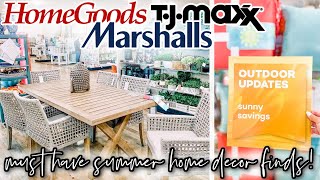 NEW THIS WEEK HomeGoods TJ Maxx Marshalls SUMMER DECOR  COME SHOP WITH ME  SHOPPING HAUL 2021 [upl. by Tnemelc]