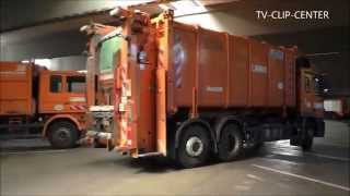 Inside View Müllfahrzeuge Müllabfuhr  German Garbage Truck driving [upl. by Lipcombe]