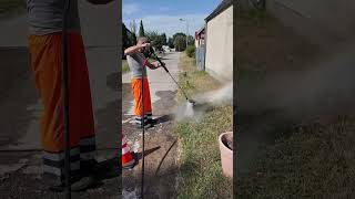 Wie reinigt man Pflastersteine und andere Oberflächen powerwashing softwash softwashing [upl. by Eelime]