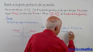 Expert  Matrices  Matrice dune symétrie axiale 12 [upl. by Blaise]