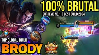 BRODY BEST BUILD 2024  TOP GLOBAL BRODY GAMEPLAY  MOBILE LEGENDS✓ [upl. by Hedvige]