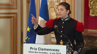 ConcoursEloquence  1er prix pour lélève officier Emma Zimmermann [upl. by Airretnahs]