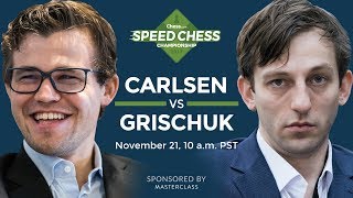 Speed Chess Championship Magnus Carlsen Vs Alexander Grischuk [upl. by Knick]