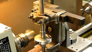 Cutting gears on a lathe with a fly cutter [upl. by Tdnerb]