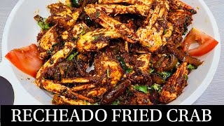 RECHEADO FRIED CRAB  GOAN RECHEADO CRAB SPICY RECHEADO SEAFOOD RECIPE  GOAN RECIPES BY NATASHA [upl. by Anaderol]