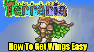 Terraria How To Get Wings Easy  Easiest Fastest Wings [upl. by Ollopa678]