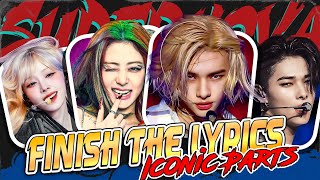 FINISH THE LYRICS OF THESE KPOP SONGS IN 5 SECONDS ICONIC PARTS🎤🎮🎼 [upl. by Nader]