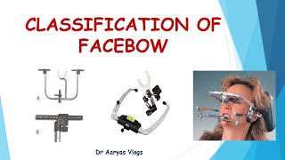 CLASSIFICATION OF FACEBOW Orientation Jaw Relation Prosthodontics Episode 39 [upl. by Gitt]