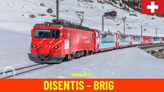 Cab Ride Glacier Express DisentisMustér  Brig MatterhornGotthardBahn Switzerland 4K [upl. by Freedman]