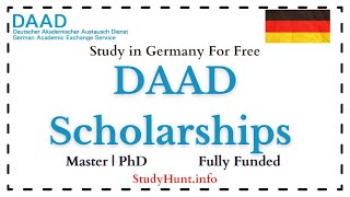 DAAD Scholarship Official Study in Germany 2024 scholarship germany education [upl. by Nyleek]