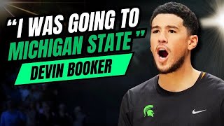 Devin Booker was quotgoing to goquot to Michigan State before committing to Kentucky [upl. by Nosredna606]