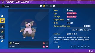 Grumpig  Solo  7 Star Infernape Raid  Pokemon ScarletViolet [upl. by Artcele]