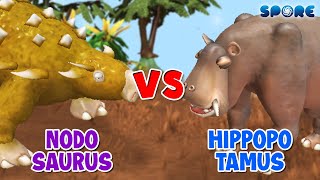 Nodosaurus vs Hippopotamus  Dino vs Animal S4E7  SPORE [upl. by Fortunio]