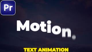 Smooth Text Animation in Premiere Pro [upl. by Conard]