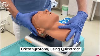 Cricothyrotomy using Quicktrach [upl. by Asseram740]