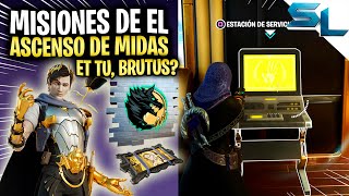 Como COMPLETAR TODAS las MISIONES DE EL ASCENSO DE MIDAS ET TU BRUTUS FORTNITE [upl. by Girvin]