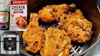 2021 Ninja Foodi XL Cajun Air Fryer Fried Chicken Zatarains chicken fry mix [upl. by Ennahgem]