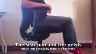 Kinnarps 9000 desk chair freefloat function demo [upl. by Elianore]